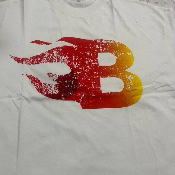 Billionaire Studios Blazing B Graphic White T-Shirt - Picture 3 of 6